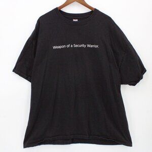 SPLUNK Shirt Men Black Short Sleeve Weapon Security Warrior Graphic Logo Sz 2XL